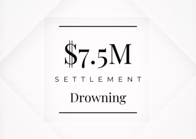 $7.5 million settlement for a drowning premises liability case