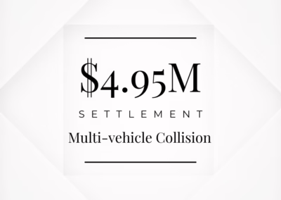 $4.95 million settlement for a multi-vehicle collision