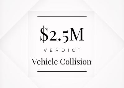 $2.5 million verdict for a car accident